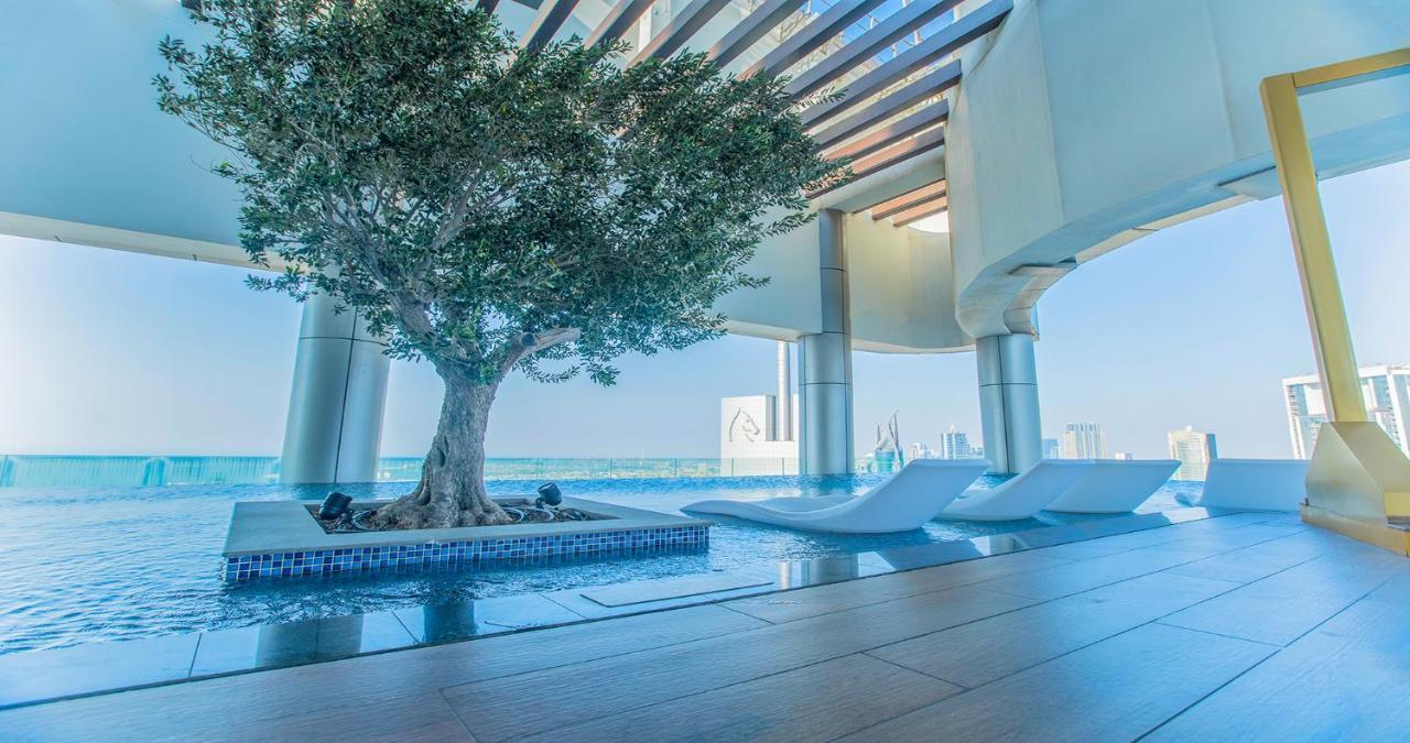 Infinity Pool & Burj Khalifa View L Luxe Paramount Dubai Exterior foto